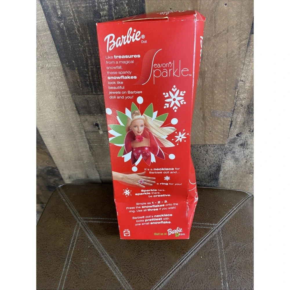 Barbie Doll Season's Sparkle Make your Own Ring Christmas 2001 Vtg Snowflake New